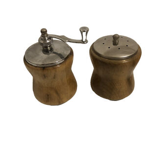 Vintage Myrtlewood Wooden MCM Salt And Pepper Mill Grinder